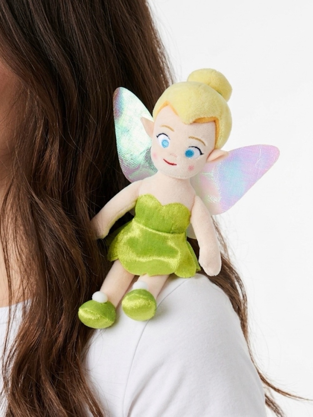 New Disney Tinker Bell from Peter Pan Shoulder Pal Magnetic Plush Doll.